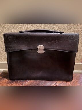 Berluti Black Leather Briefcase